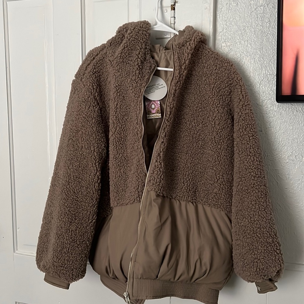 Brand new Sherpa puffer jacket from boohoo